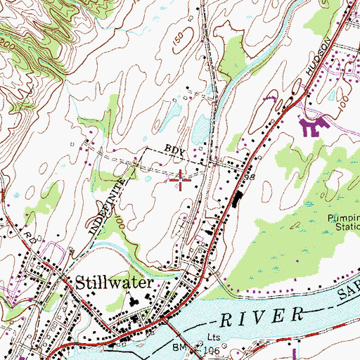 Topographic Map of Hallum Trailer Park, NY