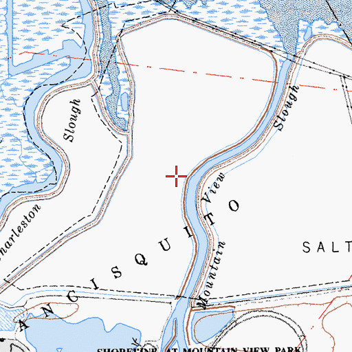 Topographic Map of Mountain View Slough, CA
