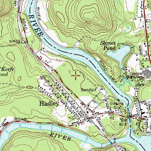Topographic Map of Sam Spread Town Park, NY