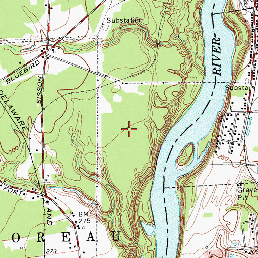 Topographic Map of Moreau Industrial Park, NY