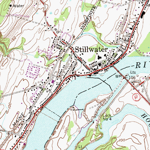 Topographic Map of Stillwater Free Library, NY