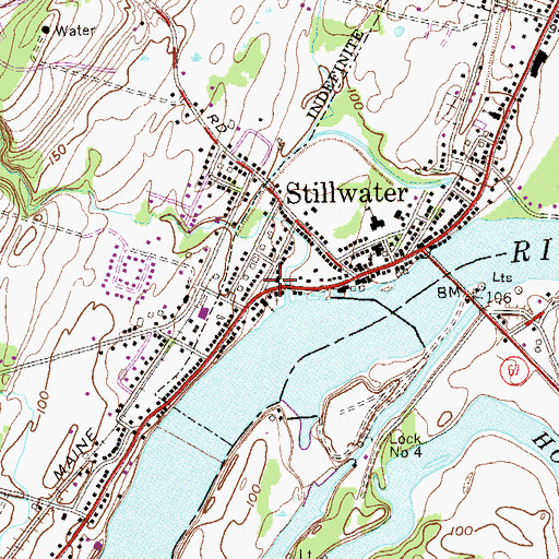 Topographic Map of Village Cannon Park, NY