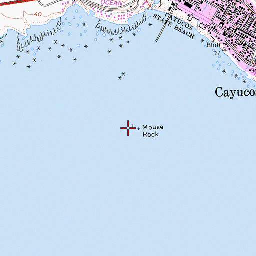 Topographic Map of Mouse Rock, CA