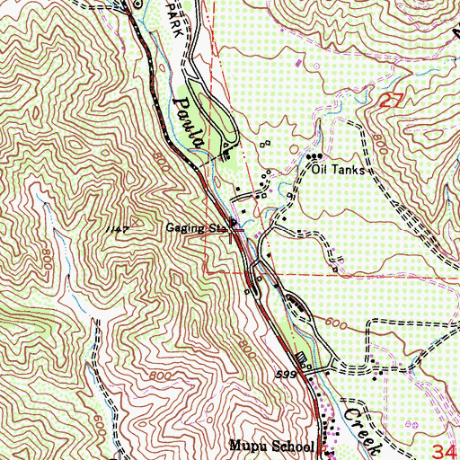 Topographic Map of Mud Creek Canyon, CA