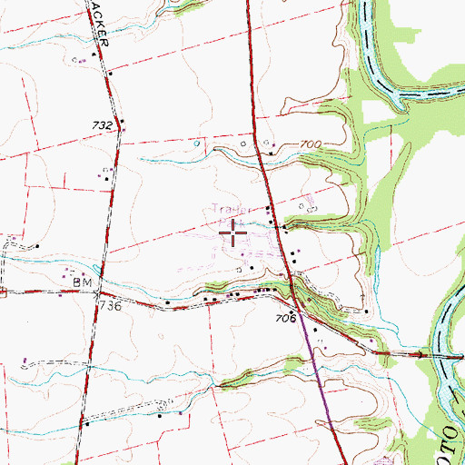 Topographic Map of Carvel Manor Mobile Home Park, OH