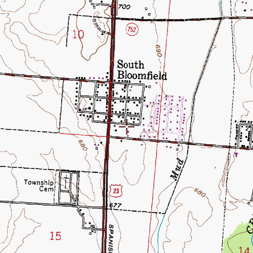 Topographic Map of Robs Trailer Park, OH