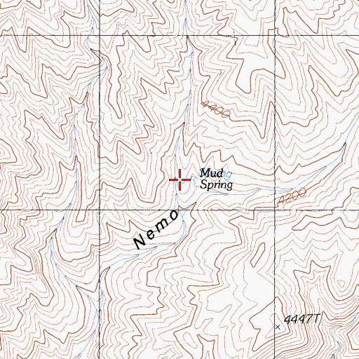 Topographic Map of Mud Spring, CA