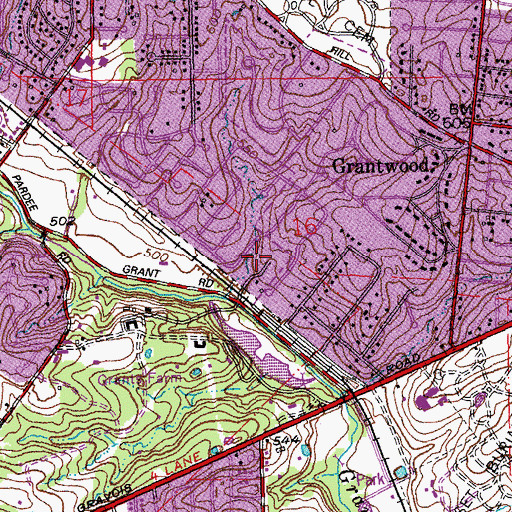 Topographic Map of White Haven, MO