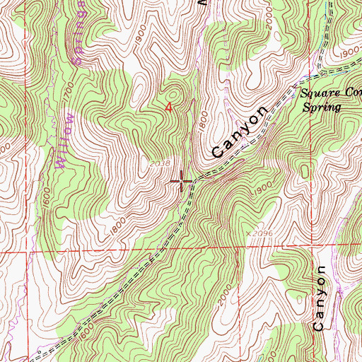Topographic Map of Mud Springs Canyon, CA
