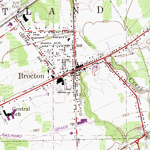 Topographic Map of Free Methodist Church (historical), NY