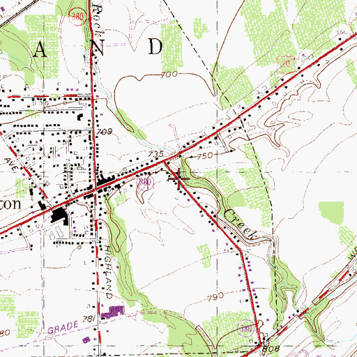 Topographic Map of Swedish Lutheran Church, NY