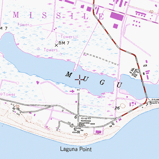 Topographic Map of Mugu Lagoon, CA