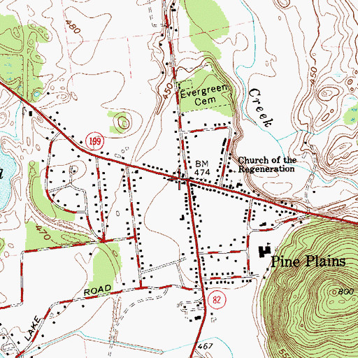 Topographic Map of Memorial Hall, NY