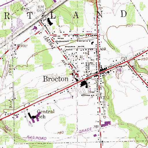 Topographic Map of Saint Patrick's Roman Catholic Church, NY