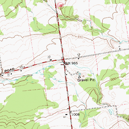 Topographic Map of Liberty Pole School (historical), NY