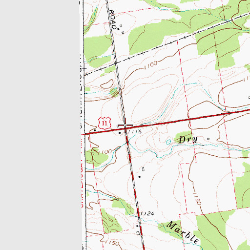 Topographic Map of Fahey School (historical), NY