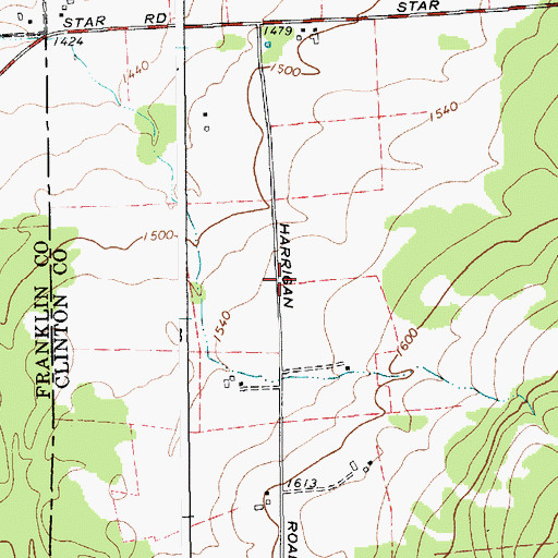 Topographic Map of Hogan School (historical), NY