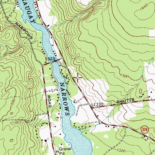 Topographic Map of Barrow School (historical), NY