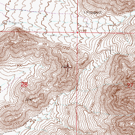Topographic Map of Horseshoe Ridge, AZ