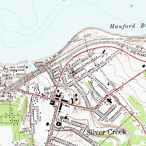 Topographic Map of Trinity Lutheran Church, NY