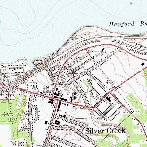 Topographic Map of Zion Lutheran Church, NY