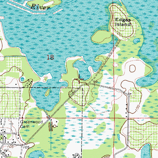 Topographic Map of Groveland Waste Water Plant, FL