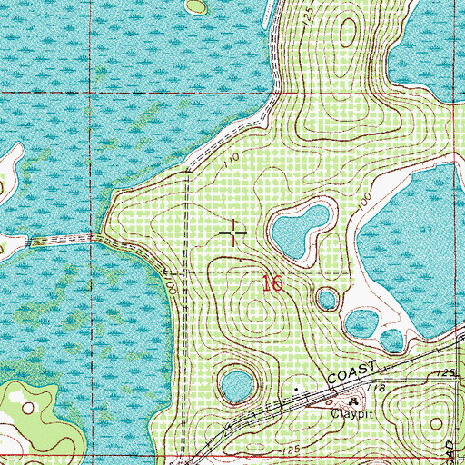 Topographic Map of South Lake High School, FL