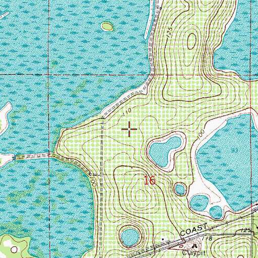 Topographic Map of South Lake High School Stadium, FL