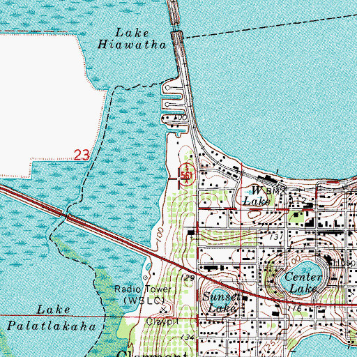 Topographic Map of Clermont Water Pollution Control Facility, FL