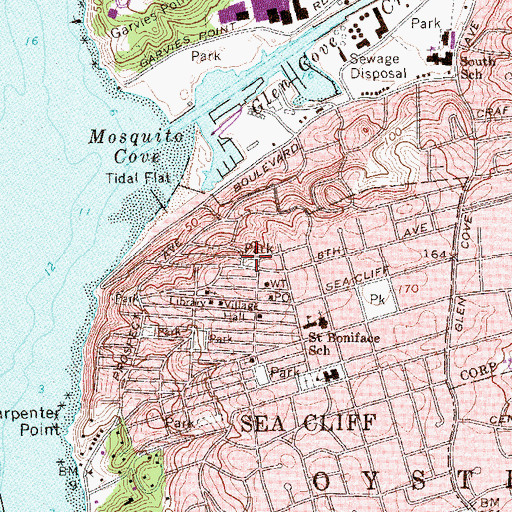 Topographic Map of Plaza Park, NY