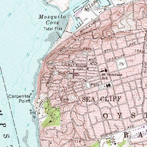 Topographic Map of Central Park, NY