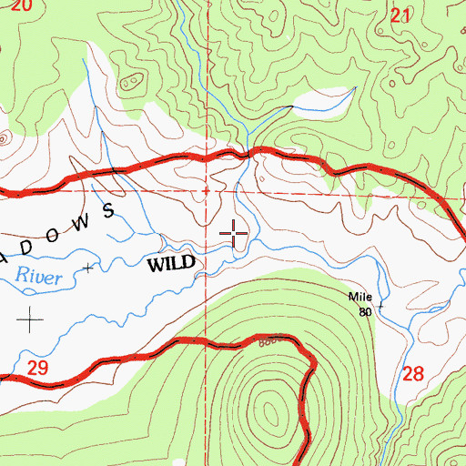 Topographic Map of Mulkey Creek, CA