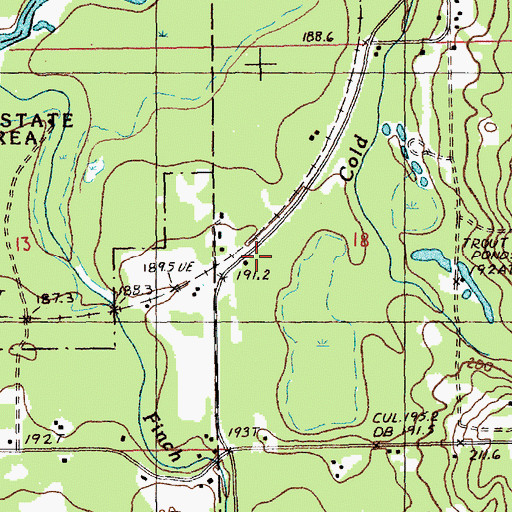 Topographic Map of Comfort Station (historical), MI