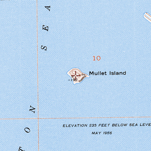 Topographic Map of Mullet Island, CA