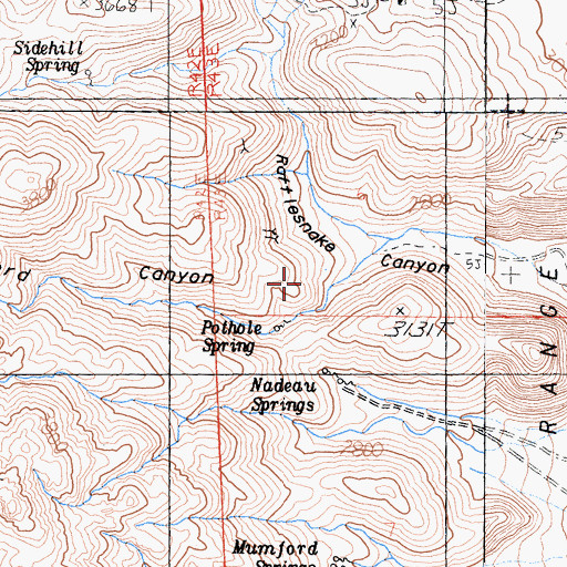 Topographic Map of Mumford Canyon, CA