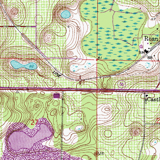 Topographic Map of Lake County Sheriff's Office South Lake District - Clermont Substation, FL