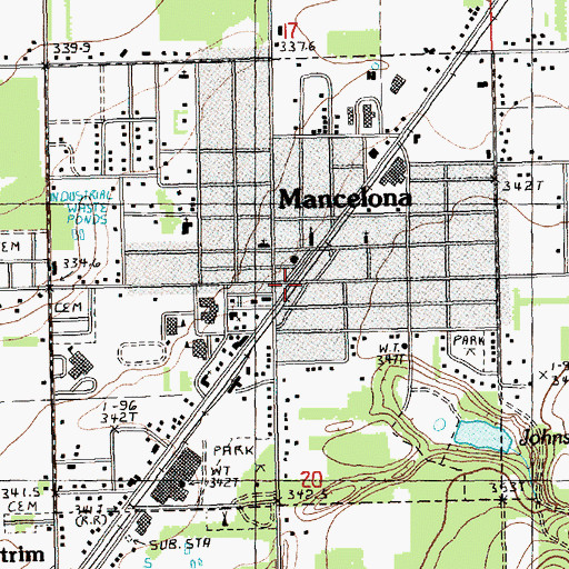 Topographic Map of Triangle Park, MI