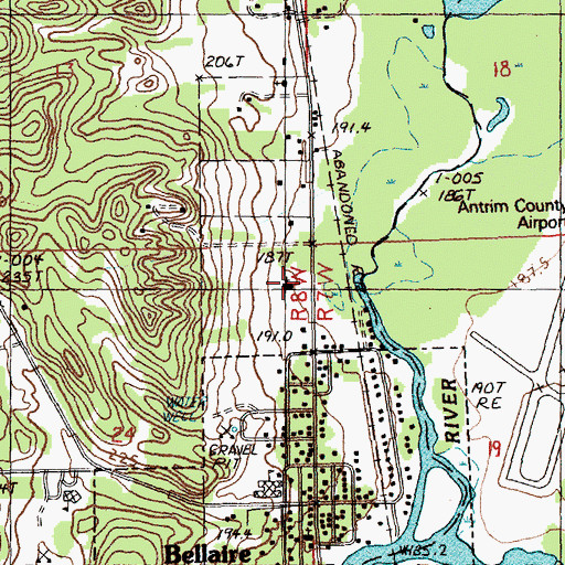 Topographic Map of Saint Luke's Catholic Church, MI