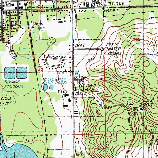 Topographic Map of Meadowbrook Medical Care Facility, MI