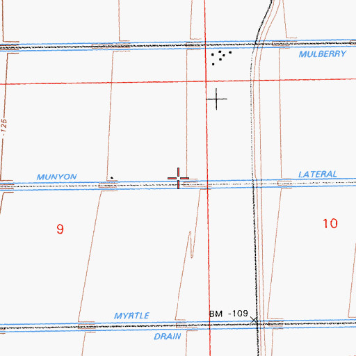 Topographic Map of Munyon Lateral, CA