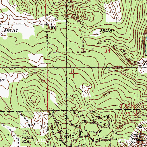 Topographic Map of Cedar River Golf Club, MI