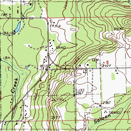 Topographic Map of Chain-O-Lakes Campground, MI
