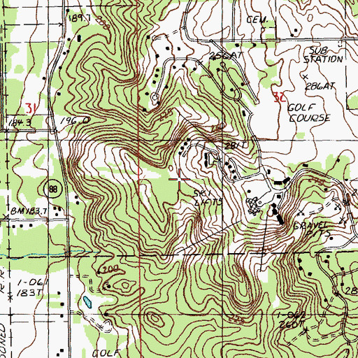 Topographic Map of Summit Golf Club, MI