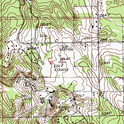 Topographic Map of Legend Golf Club, MI