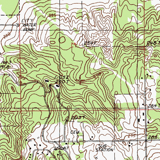 Topographic Map of Chief Golf Course, MI