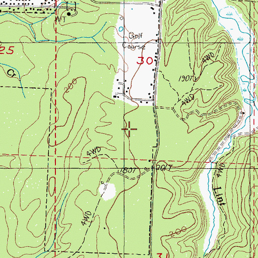Topographic Map of Crestview Heights School, OR
