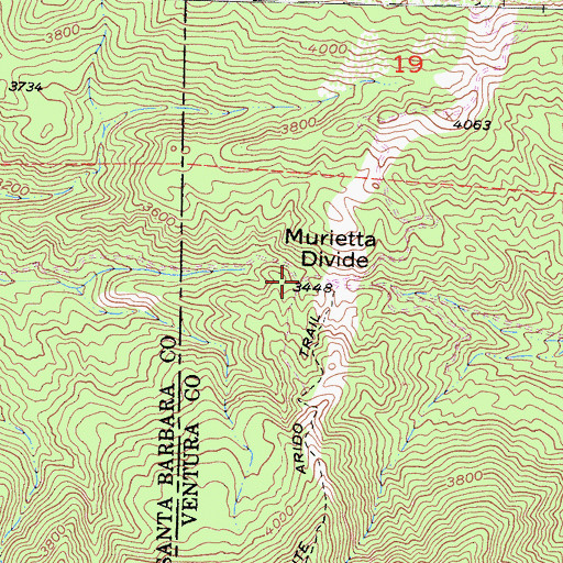 Topographic Map of Murietta Divide, CA