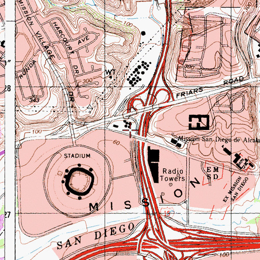 Topographic Map of Murphy Canyon, CA