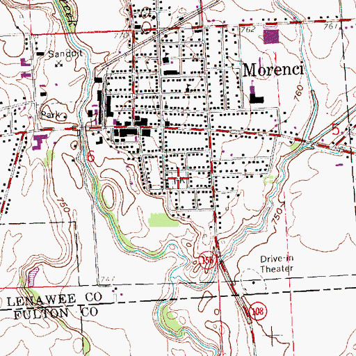 Topographic Map of Stephenson Park, MI