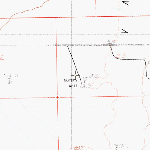 Topographic Map of Murphy Well, CA